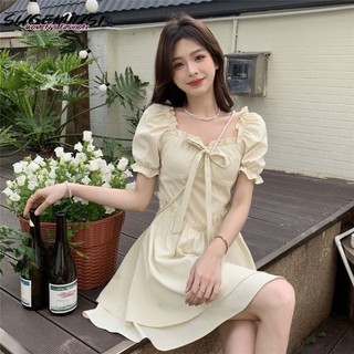 Đầm Tay Phồng Che Phủ Eo Thời Trang Nữ