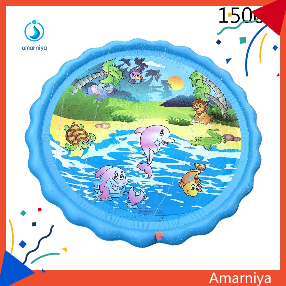 Thảm Bơm Hơi Phun Nước Hình Động Vật Biển Mùa Hè Cho Bé