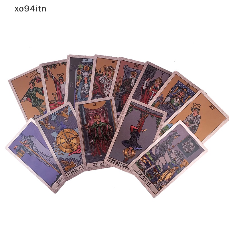 Bộ Bài Tarot Bằng Giấy Mạ Vàng Chống Thấm Nước Và Mài Mòn