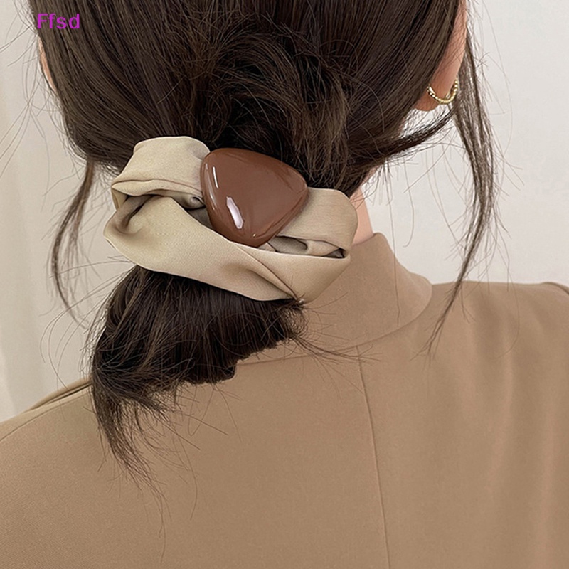 Dây Cột Tóc Đuôi Ngựa Cỡ Lớn Đính Nơ Hoa Chất Lượng Cao Cho Nữ