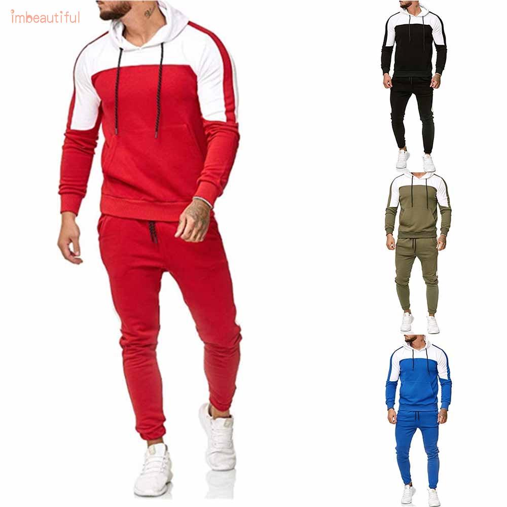 Men’s Sweatsuit Casual Hooded Jogging Large Size Muscle Pentecost Soft