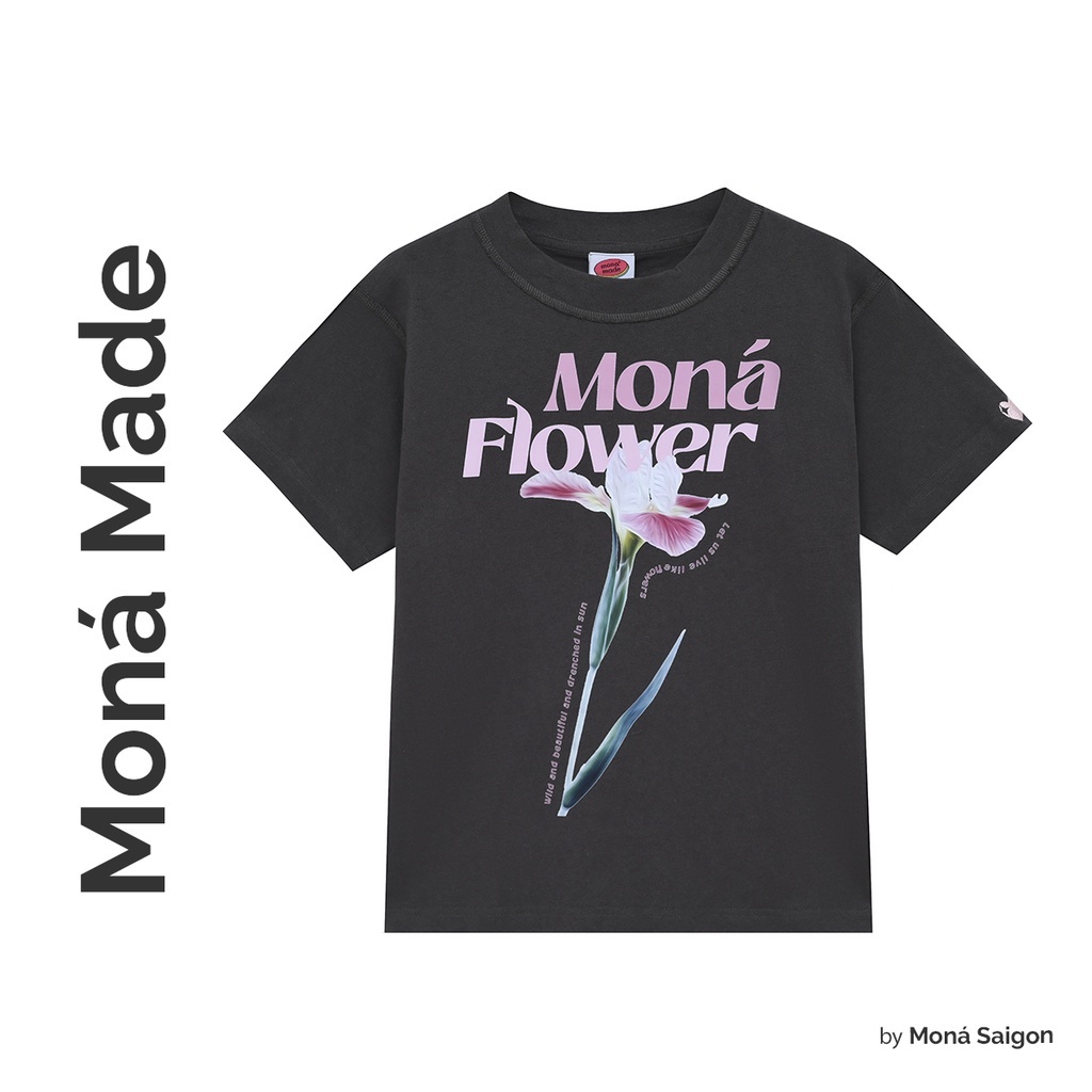 Áo babytee in hoa MONÁ - FLEUR TRẮNG, Áo phông baby tee nữ form bé local brand 2023 hot trend | BigBuy360 - bigbuy360.vn