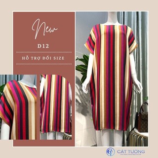 Đầm nữ trung niên chất vải mát mịn tặng bà, tặng mẹ đầm D12 - Thời trang Cát Tường
