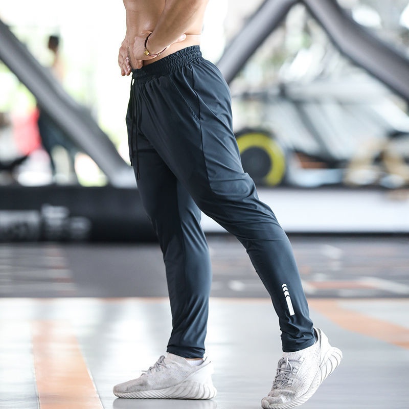 Quần Dài Thể Thao Vải Lụa Lạnh Mỏng Nhanh Khô Thời Trang Mùa Hè Cho Nam