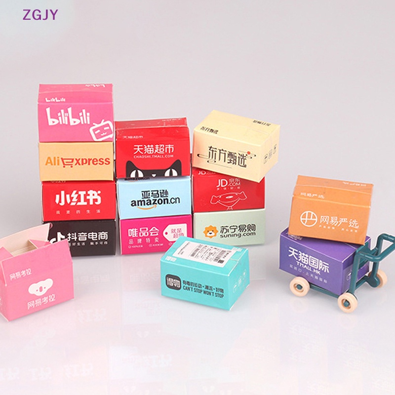 1 Hộp Giao Hàng mini Trang Trí Nhà Búp Bê Mới