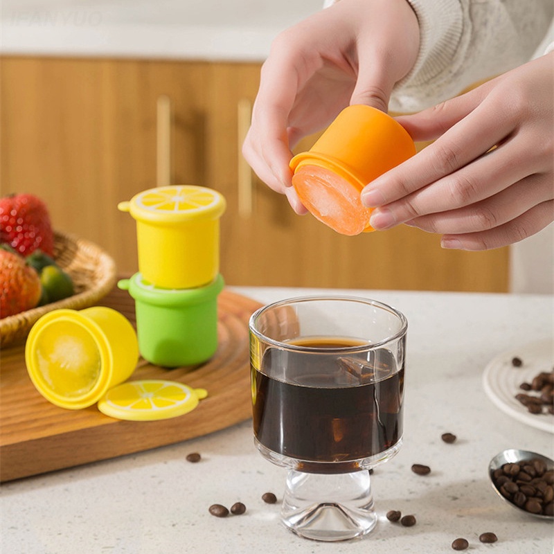 Khuôn Silicone Làm Đá Hình Tròn Có Nắp Đậy Tiện Lợi
