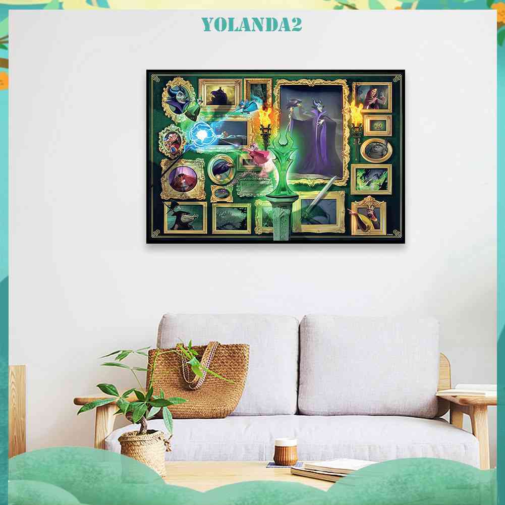 Bộ Tranh Đính Đá Treo Tường Họa Tiết Nhân Vật Hoạt Hình Disney Độc Đáo