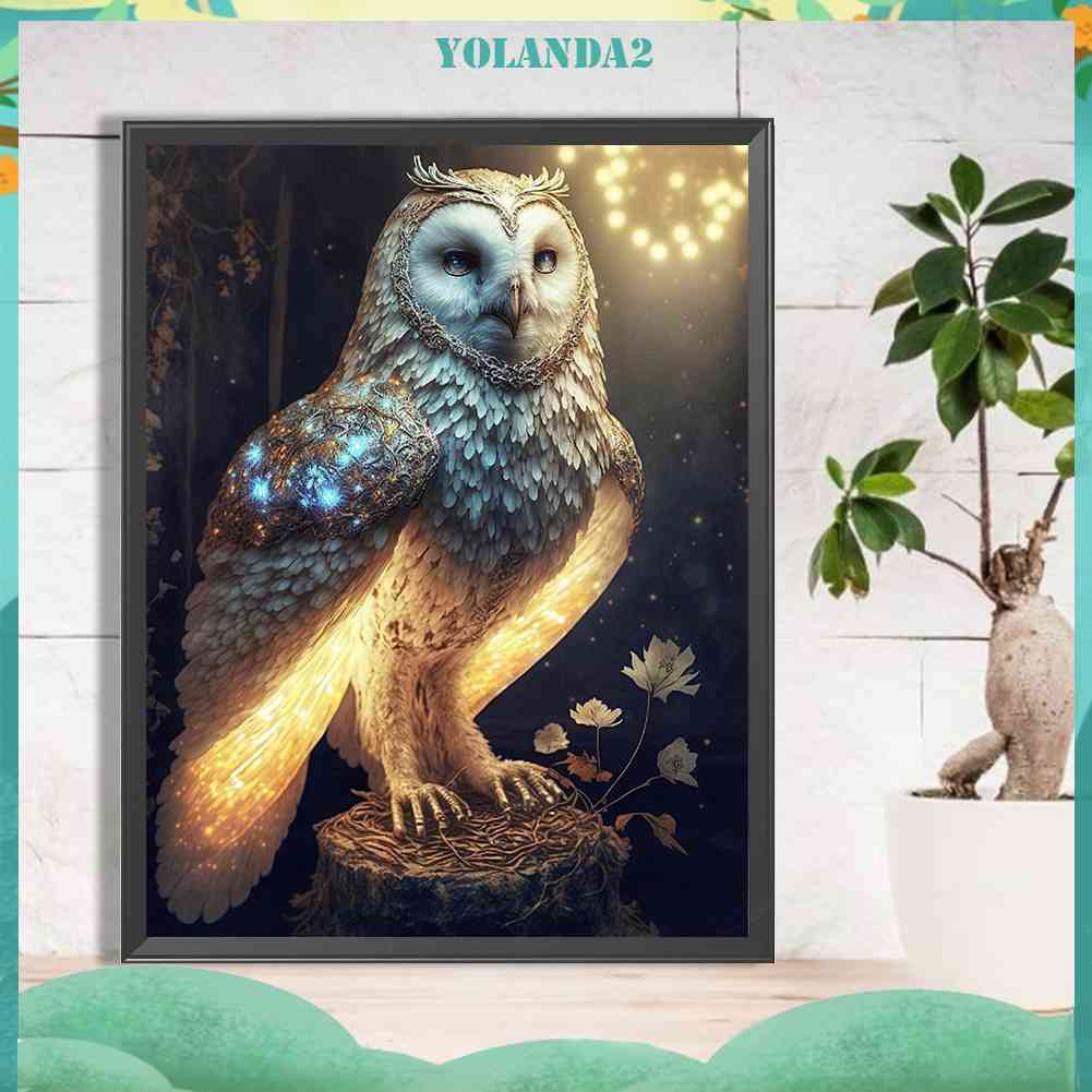 Tranh Đính Đá Kim Cương Toàn Bộ 5D DIY Hình Vẽ Con Cú