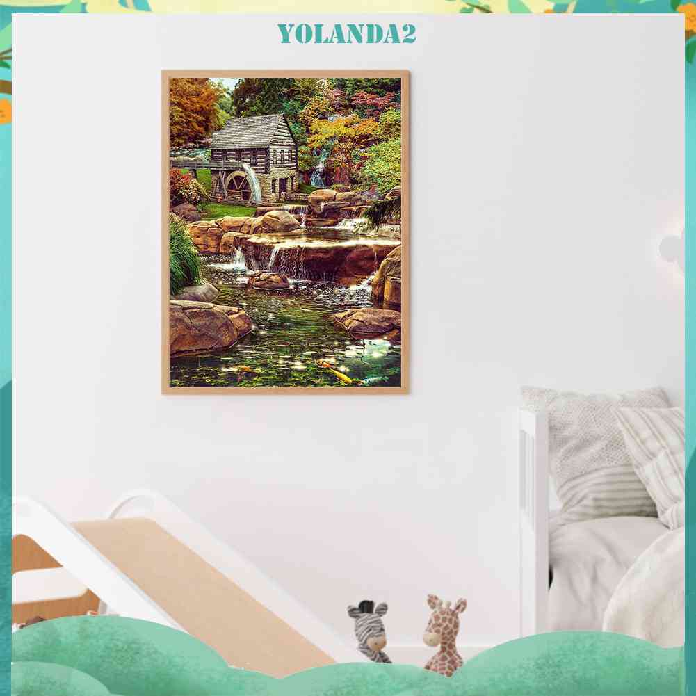 Tranh Đính Đá Kim Cương Toàn Bộ 5D DIY Hình Vẽ Phong Cảnh Trang Trí Nhà Cửa