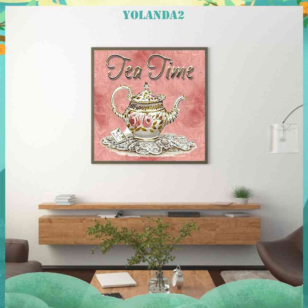 Tranh Đính Đá Kim Cương Toàn Bộ 5D DIY Hình Vẽ Tách Cà Phê