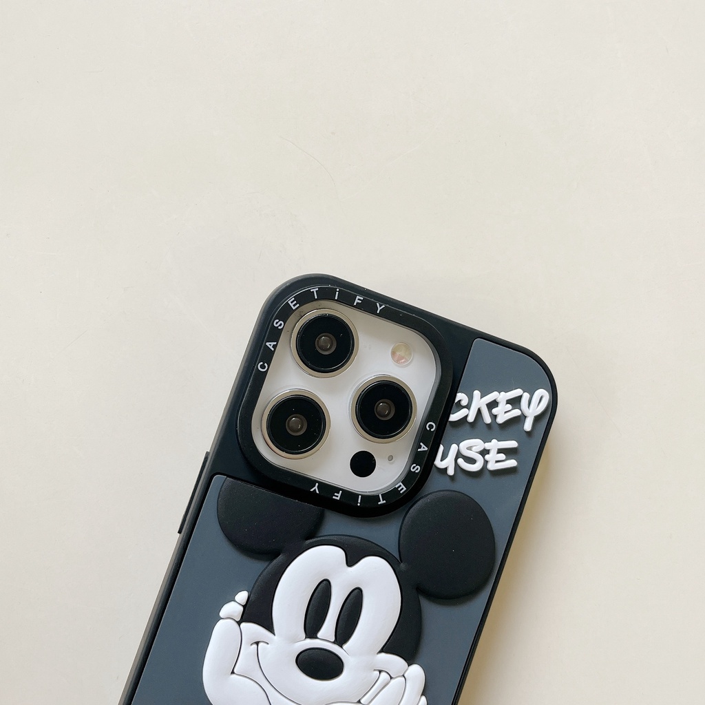 Ốp Điện Thoại Silicon Hình Chuột Mickey Disney 3D Cho iPhone 15 14 13 12 11 Pro Max Plus 7 8 SE X XS XR