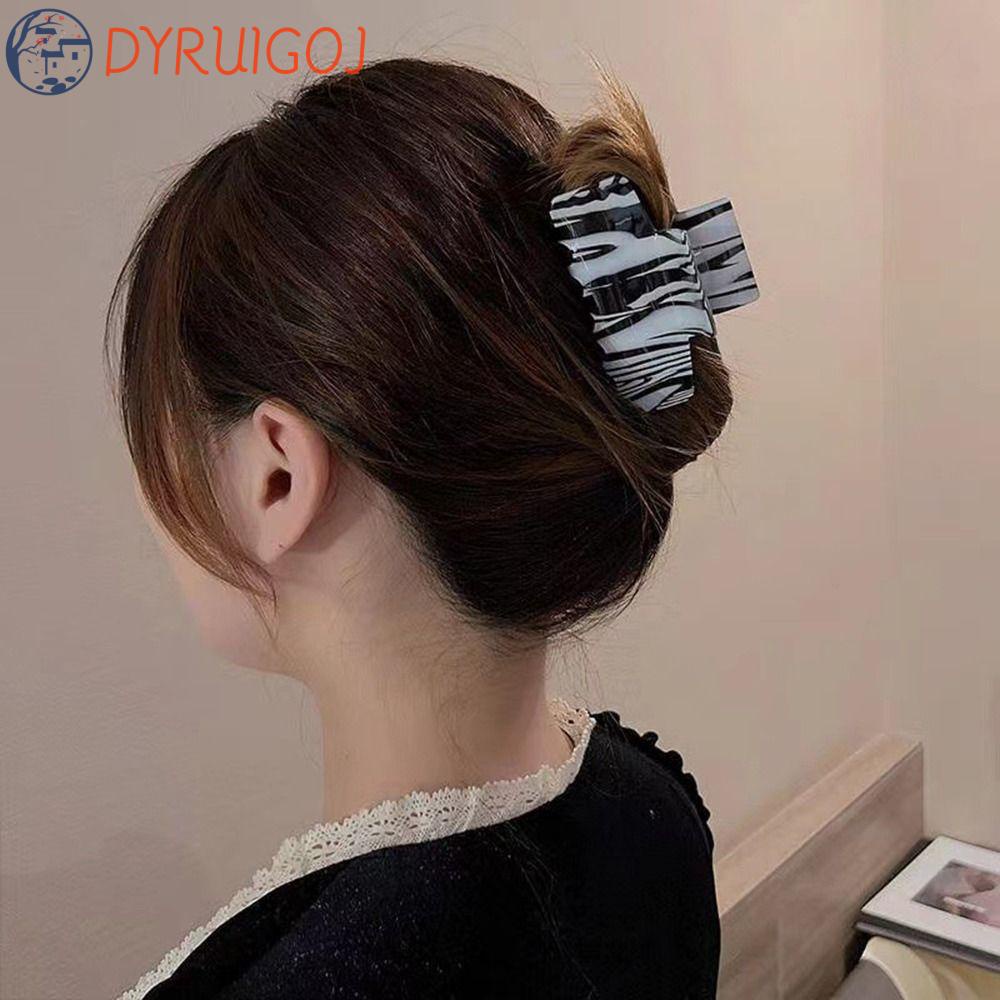 Kẹp Tóc Đuôi Ngựa In Họa Tiết Hình Học Thanh Lịch Cho Nữ