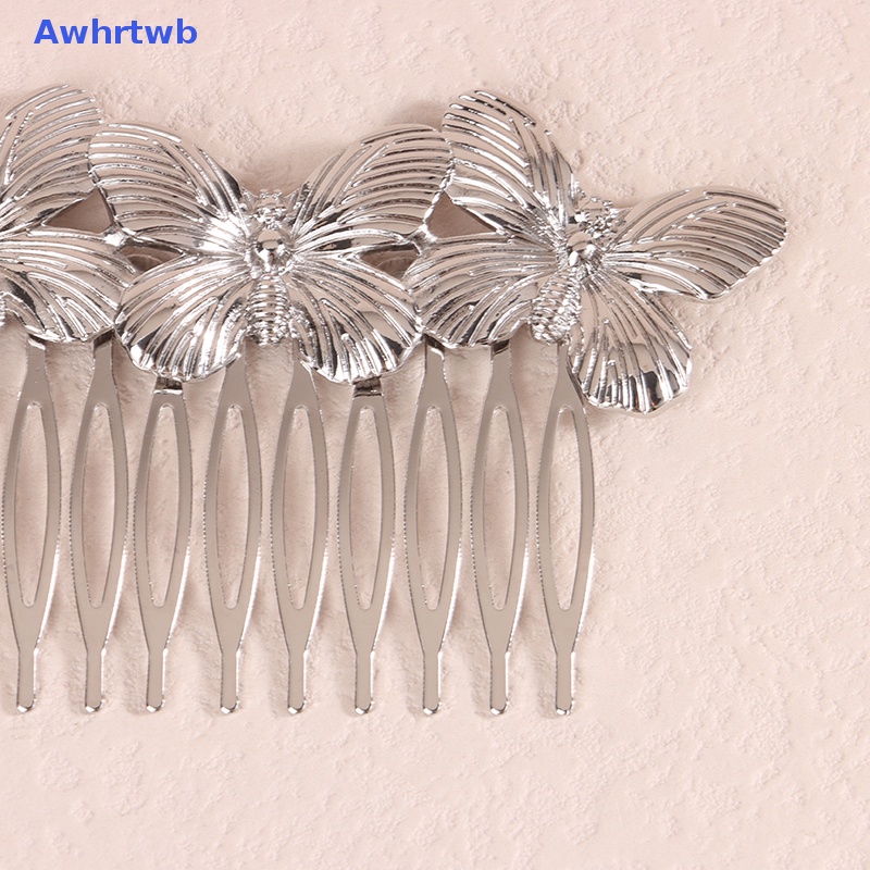 Trâm Cài Tóc Kim Loại Hình Bướm Phong Cách Vintage Thanh Lịch Cho Nữ Mới