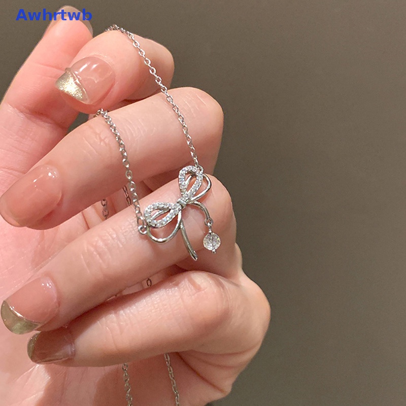Vòng cổ Mặt Nơ Đính Đá Zircon Thời Trang Cho Nữ Mới