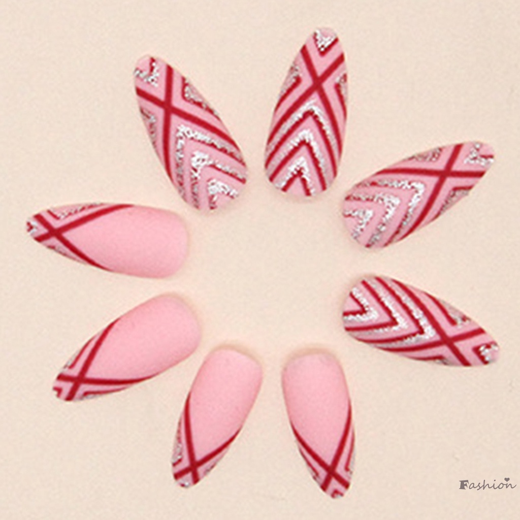 Móng Tay Giả Hình Tam Giác Nhẹ Nhàng Tự Nhiên Cho Nữ