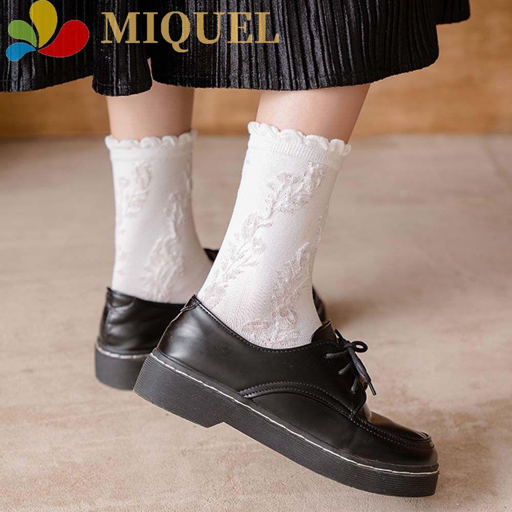 Tất Cotton Phối Ren Lưới Thoáng Khí Phong Cách Lolita