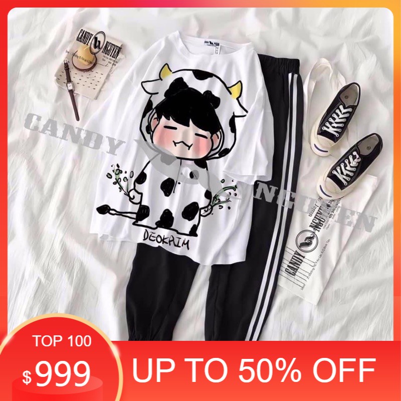 Sét áo em bé bò sữa và em bé đeo kính+quần bo gấu đen , sét áo nam nữ, chất đẹp, sét bộ mặc ở nhà DVGIT