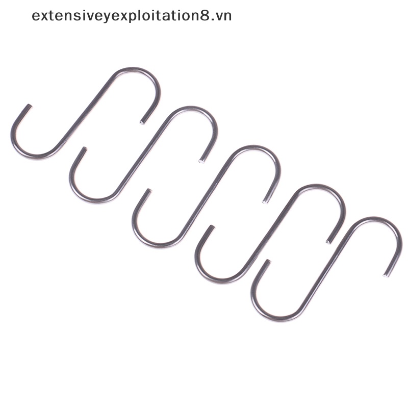 Bộ 5 Móc Treo Đồ Hình Chữ S Bằng Kim Loại Chống Gỉ