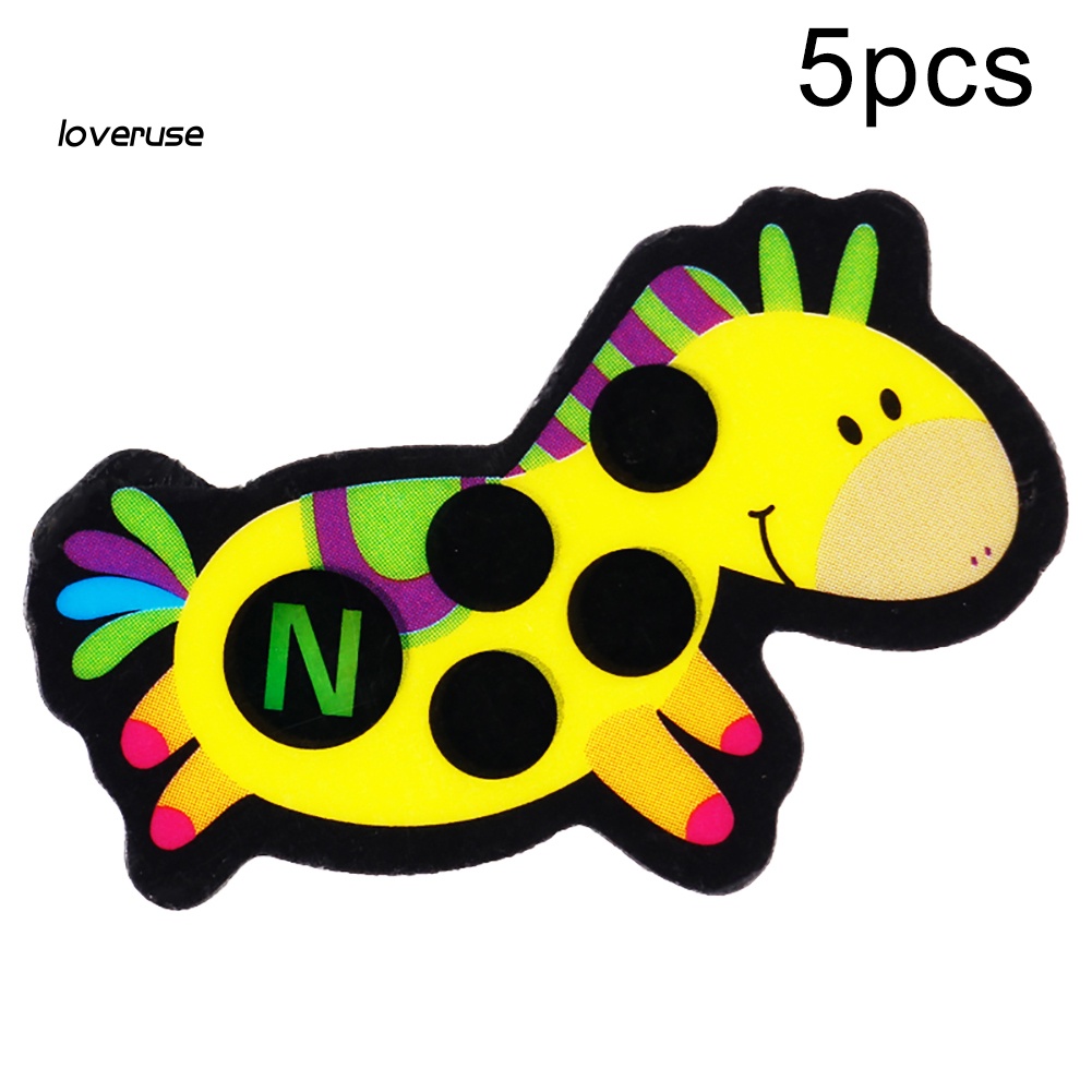 Set 5 Miếng Dán Đo Nhiệt Độ Cơ Thể Hình Chú Ong / Gấu Hoạt Hình Dễ Thương