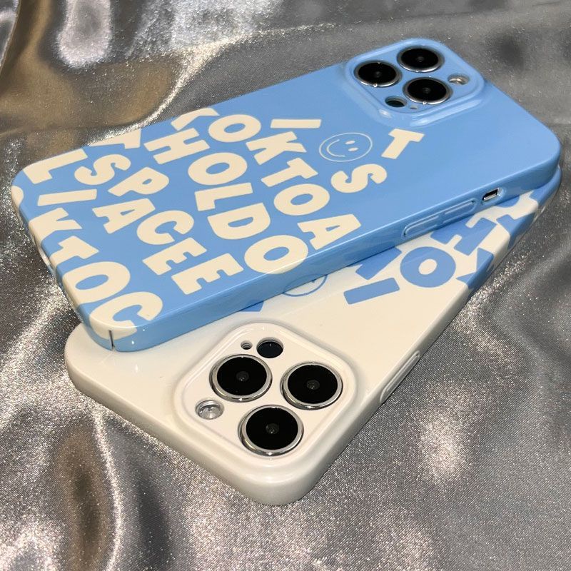 Ốp Điện Thoại Cứng Siêu Mỏng In Hình Mặt Cười Và Chữ Tiếng Anh Độc Đáo Cho Iphone1112 max 13 14pro 78 B0YC