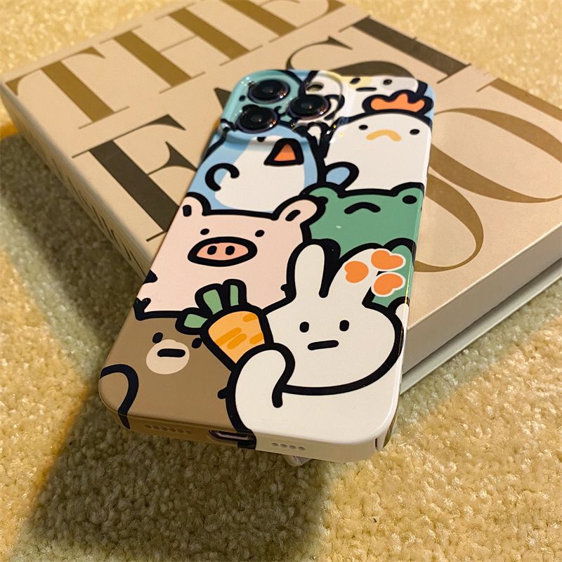 Ốp Điện Thoại Họa Tiết Hoạt Hình Động Vật Dễ Thương Cho Iphone Promax 1213iPhone14 8P 11 7 FQW7