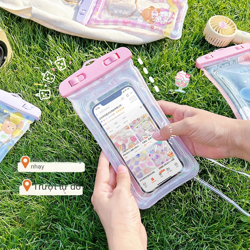 Túi pvc Trong Suốt Đựng Điện Thoại Chống Thấm Nước Có Thể Chạm Màn Hình Cảm Ứng