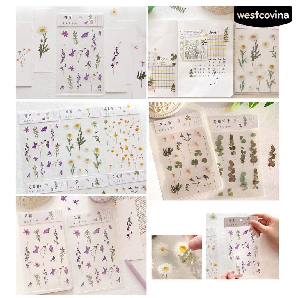 [COD]♪Bộ 2 Miếng Dán Trang Trí Sổ Tay Chống Thấm Nước Tự Dính DIY