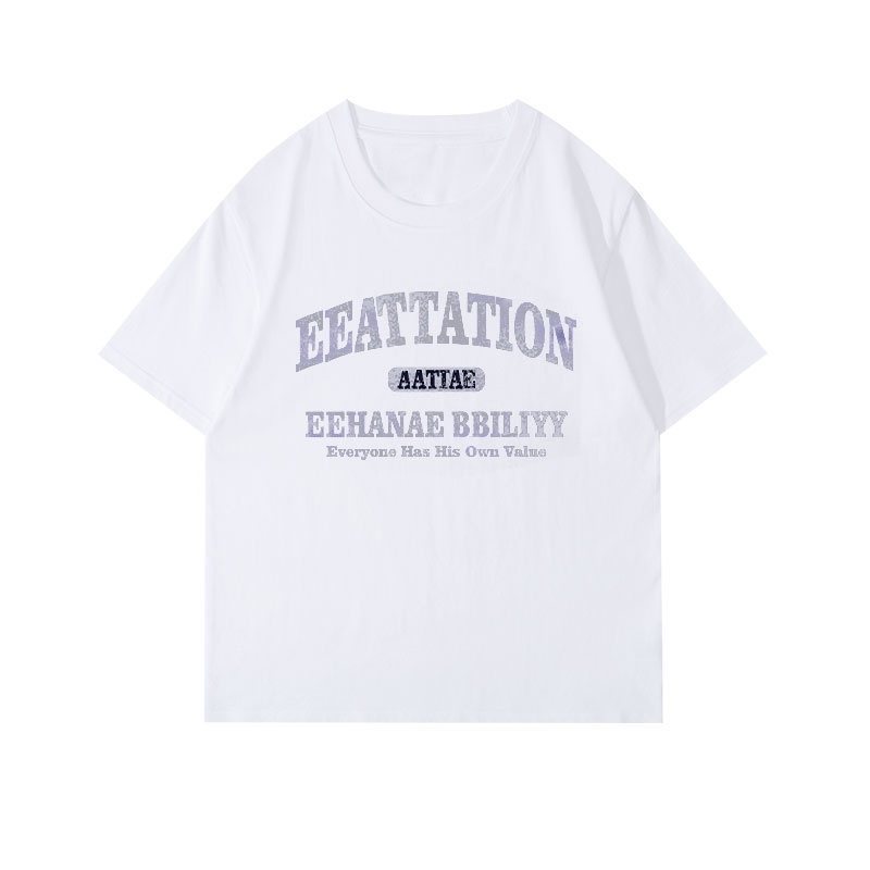 Áo Thun Unisex 100% Cotton Nguyên Chất Ngắn Tay Phong Cách Hàn Quốc Mới NRVP 2023