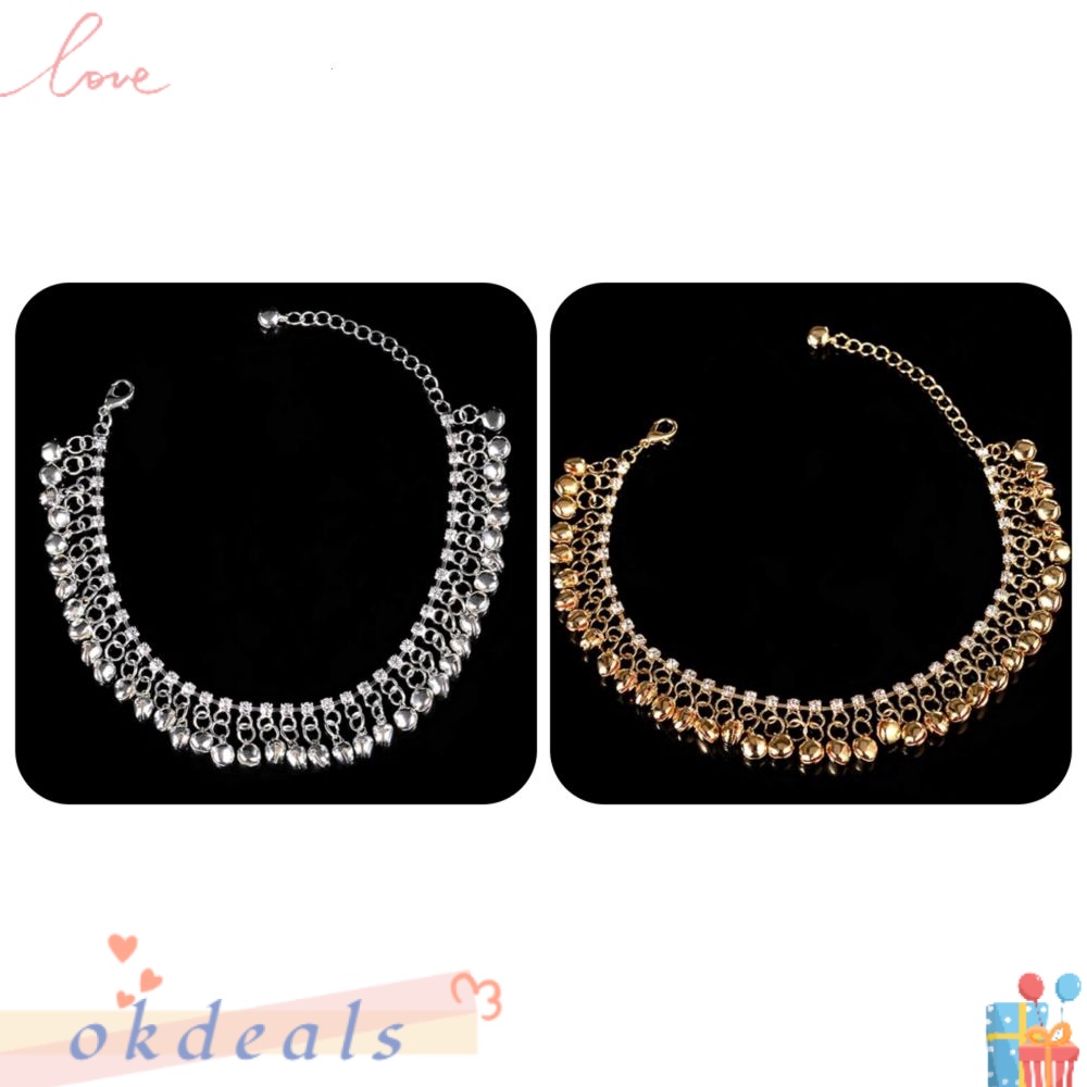 Lắc Chân Phối Tua Rua Bằng Hợp Kim Phong Cách Retro Đường Phố Cho Nữ