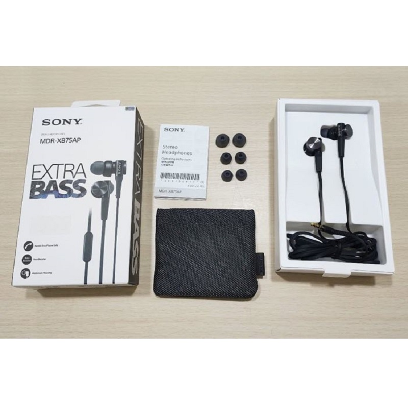 Tai Nghe Thể Thao SONY MDR-XB75AP Âm Thanh Sống Động Jack Cắm 3.5mm Cao Cấp