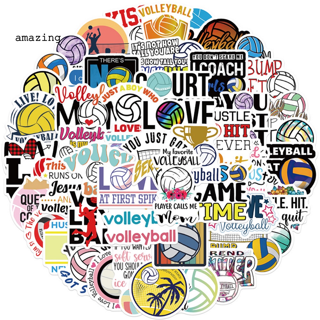 Bộ 50 Miếng Dán Trang Trí Ván Trượt / Va Li Thiết Kế Nhỏ Gọn Dễ Sử Dụng