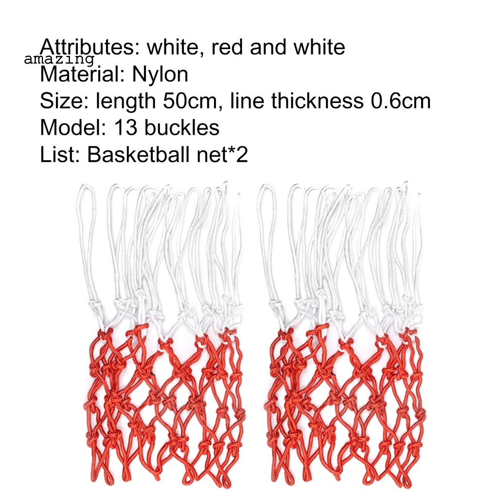 Bộ 2 Vòng Lưới Chơi Bóng Rổ Nhiều Màu Sắc Chống Mưa Tiện Dụng