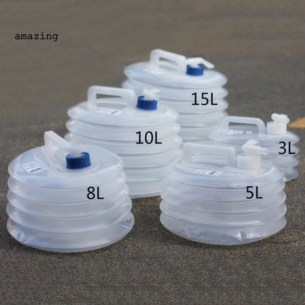 Bình Đựng Nước Trong Suốt Có Vòi Xếp Gọn Dung Tích 3 / 5 / 8 / 10 / 15l