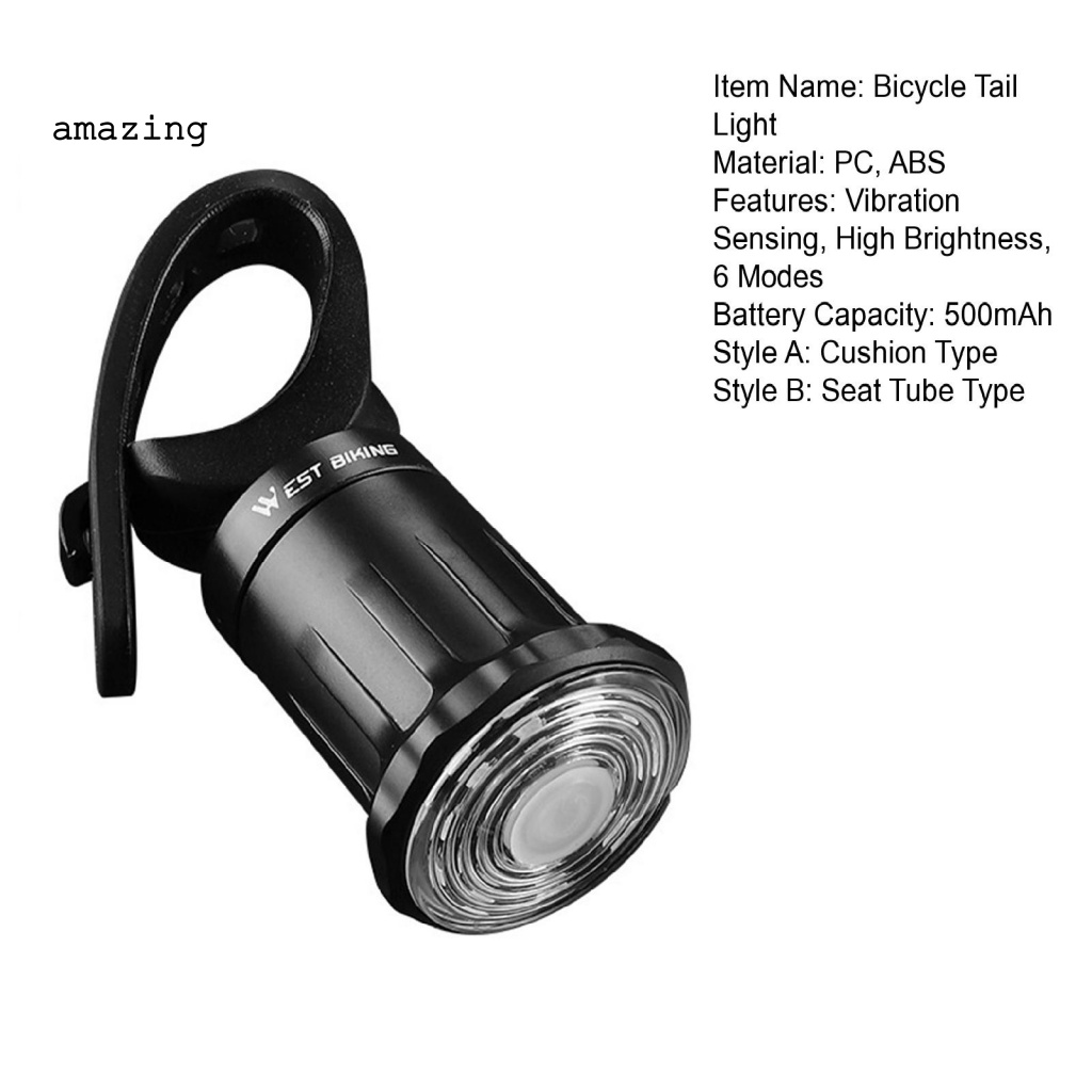 1 Bộ Đèn Hậu Chống Rơi Độ Sáng Cao Cho Xe Đạp MTB
