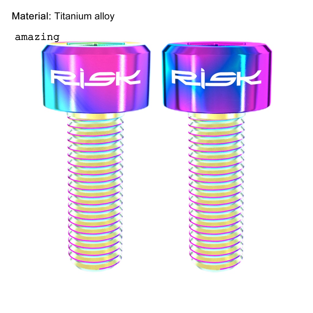 Bộ 2 Ốc Vít Bằng Hợp Kim Titan Trọng Lượng Nhẹ Cho Cần Gạt Số Xe Đạp