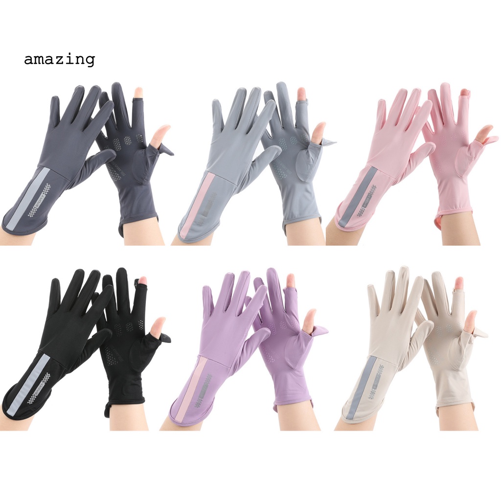 1 Đôi Găng Tay Lái Xe Bằng Silicone Chống Tia UV Chống Trượt Thoải Mái Dành Cho Nữ