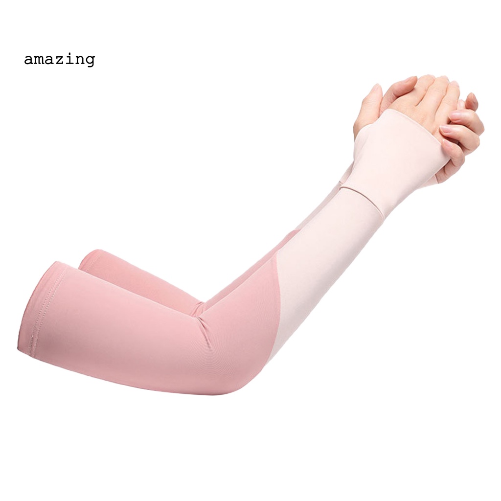 1 Cặp Ống Tay Áo Màu Sắc Tương Phản Bảo Vệ Cánh Tay Khi Đi Xe Đạp