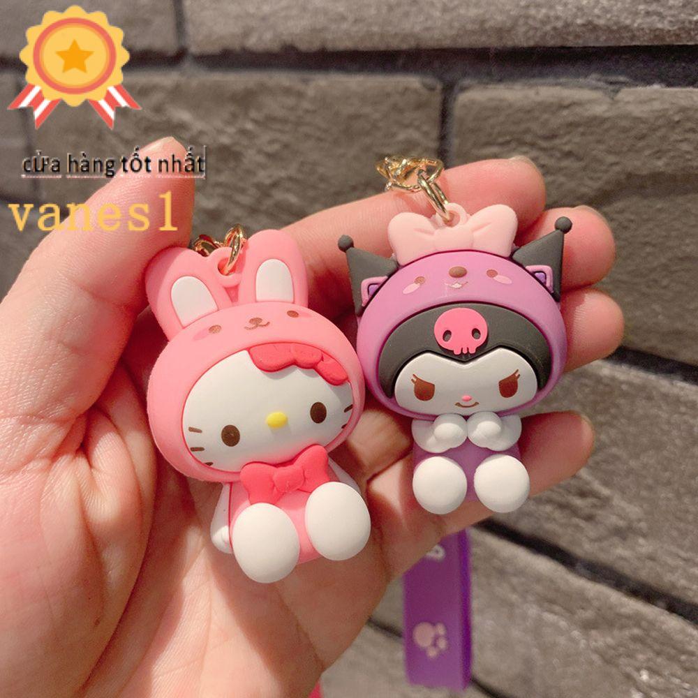 Móc Khóa Hình Búp Bê Kuromi Melody Hoạt Hình VANES1 Phong Cách Hàn Quốc