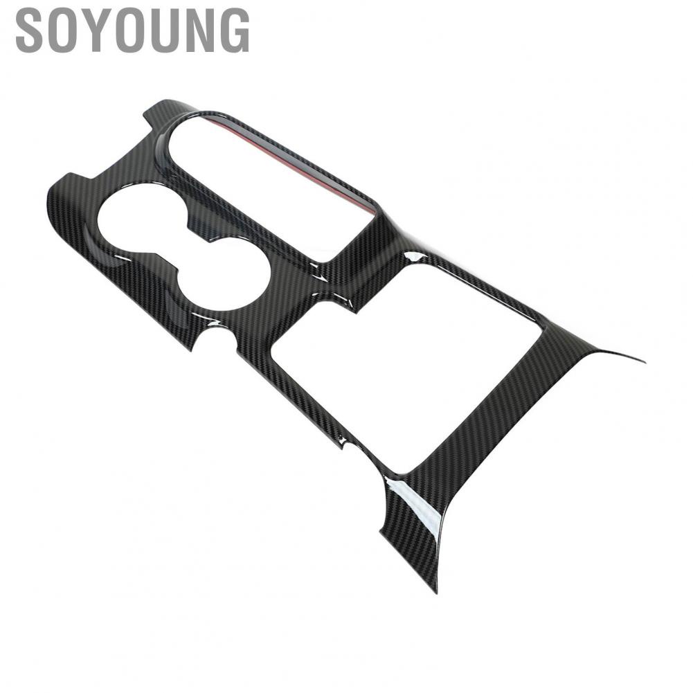 Soyoung Gear Shift Panel Frame Cover Carbon Fiber Style Center Console Knob  Replacement for Ford Bronco LHD
