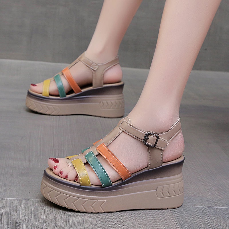 Xăng đan Cao Gót 9cm Đế Dày Thời Trang Mùa Hè 2023 Mới Cho Nữ