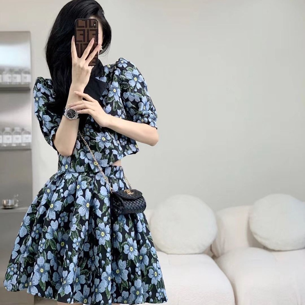 Đầm Ngắn Hai Mảnh Nhẹ Thời Trang Mùa Hè Dòng Salt Series Thời Trang Đường Phố Chiên Và Thời Trang Hoàng Gia Cho Nữ @