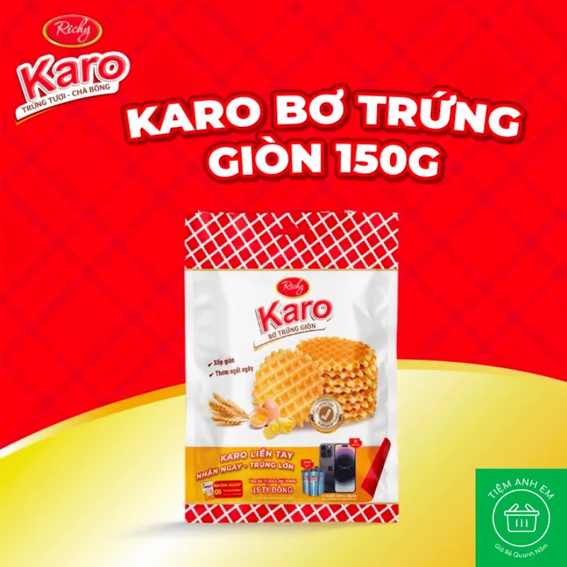 Bánh Karo Richy bơ trứng giòn gói 150g/ 270g