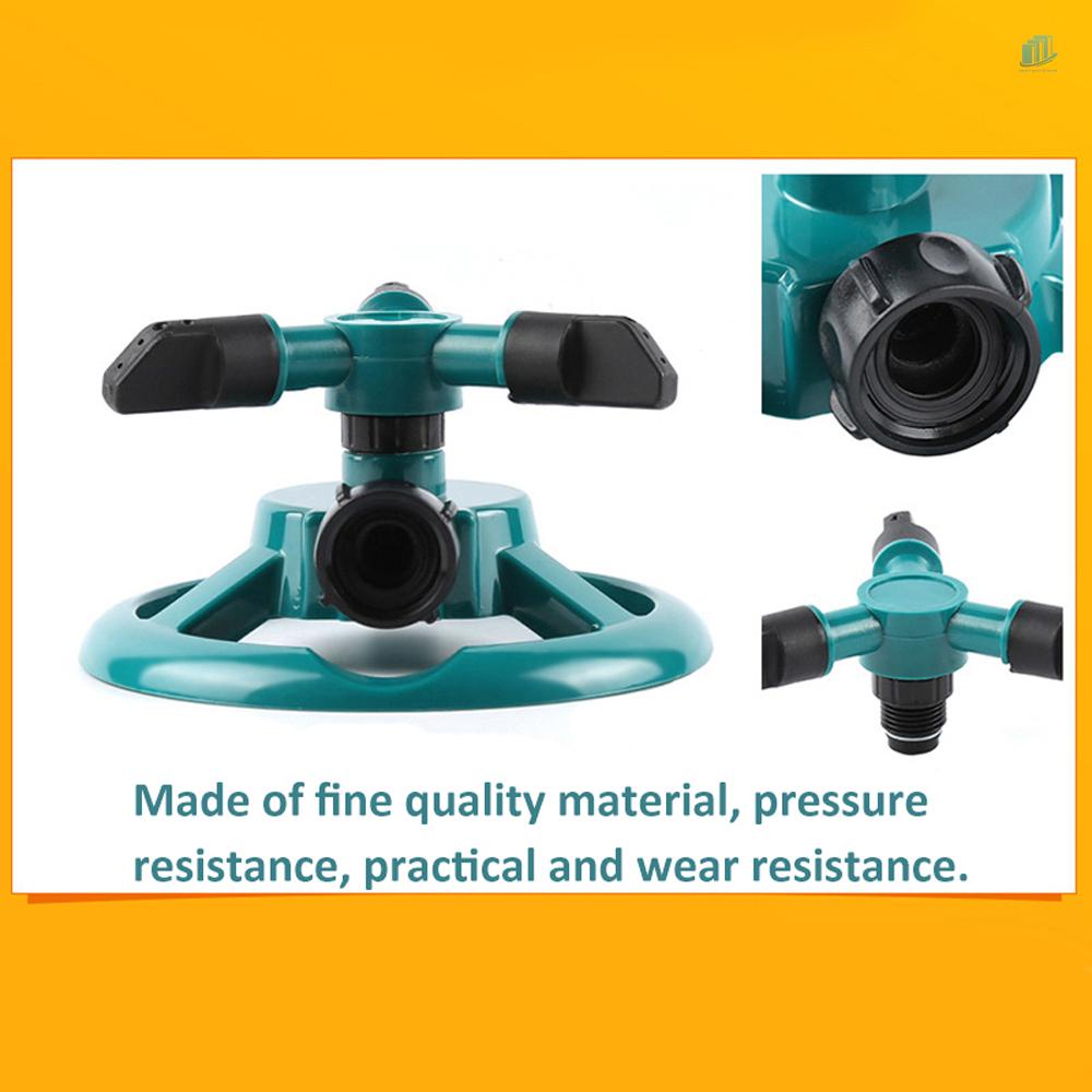 Vòi Phun Nước Tưới Vườn Ba Đầu Xoay Tự Động Bằng Nhựa 360 Độ