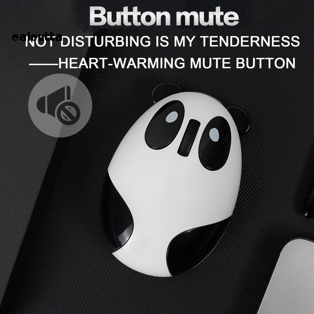 Chuột Không Dây 2.4GHz Hình Gấu Trúc Dễ Thương Thông Dụng Cho PC / Máy Tính