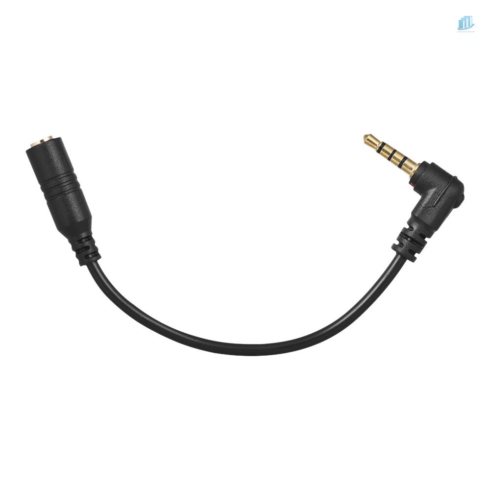 Cáp Chuyển Đổi Micro Andoer EY-S04 3.5mm 3 Cực TRS Sang 4 Cực TRRS Góc 90 Độ Cho iPad iPhone Samsung Huawei