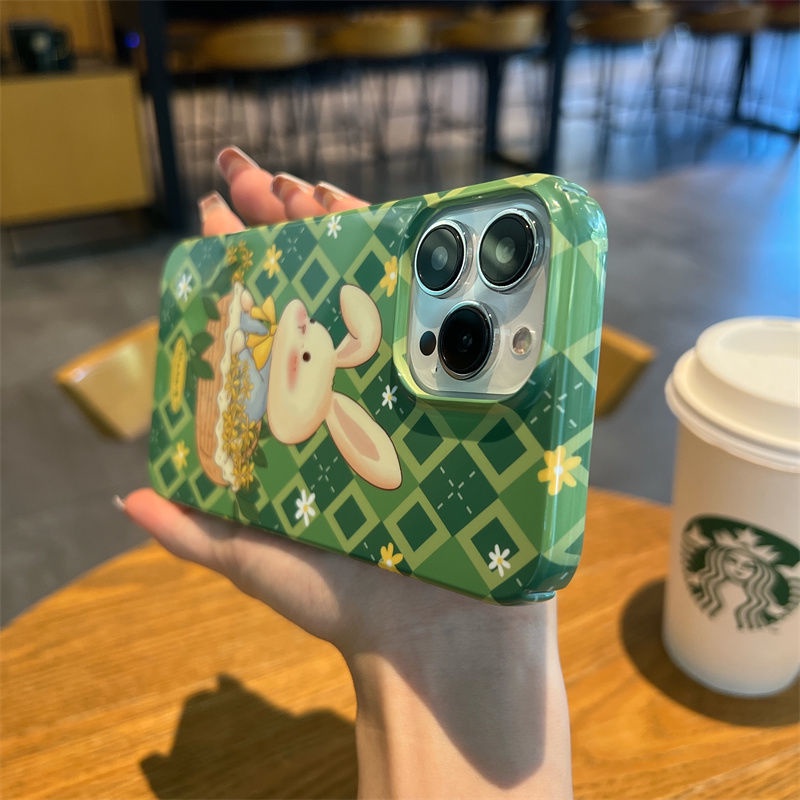 Ốp Điện Thoại Họa Tiết Thỏ Dễ Thương Cho iphone1312max Niche 11 8 14pro xsxr LZQ2