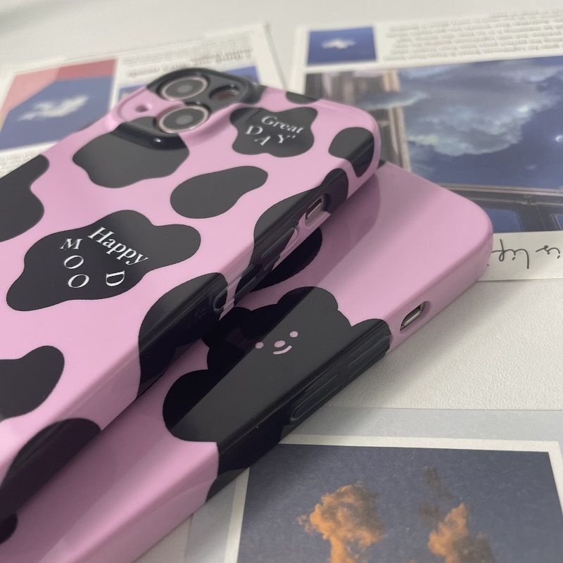 Ốp Điện Thoại Màu Hồng Họa Tiết Hoạt Hình Dễ Thương Cho Apple Promax1411ins 12 / Film 13 MC3E