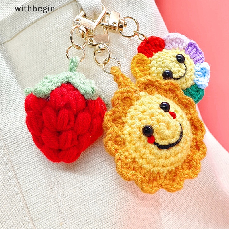 Móc Khóa Hình Hoa Hướng Dương Bằng Len Xinh Xắn