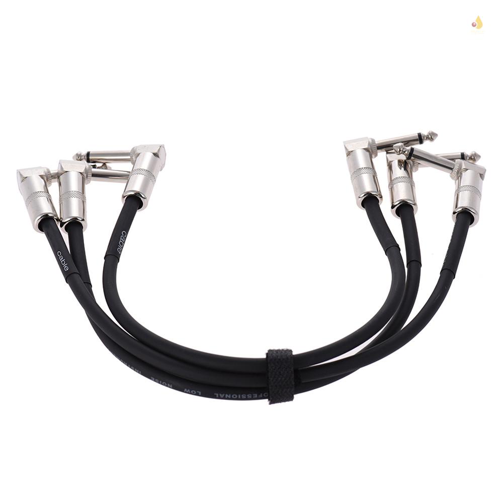 Dây Cáp Bàn Đạp Tạo Hiệu Ứng 3 Gói mynice 30cm / 1.0ft Với Giắc Cắm 1 / 4 Inch 6.35mm Bằng PVC Màu Đen / Bạc