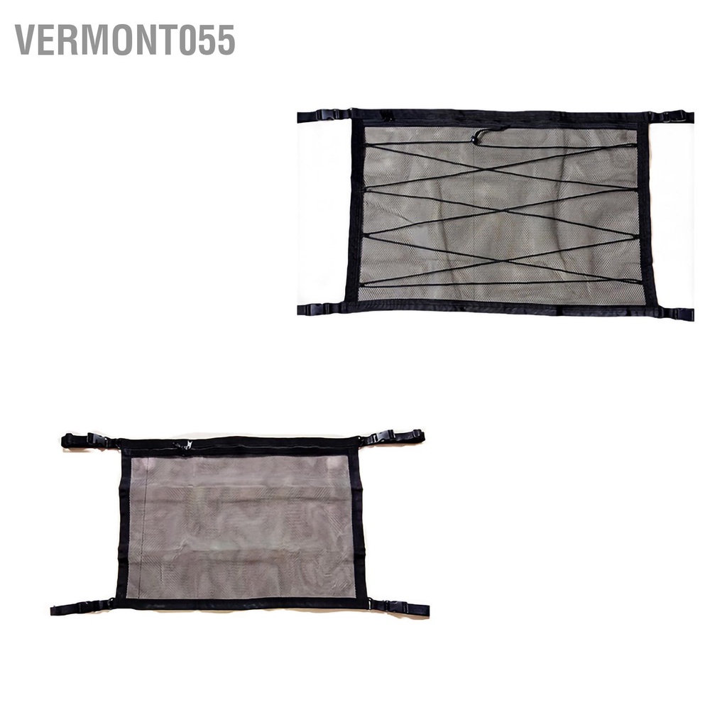 Vermont055 Lưới treo nóc ô tô Túi trên mái hai lớp Polyester Phụ kiện nội thất